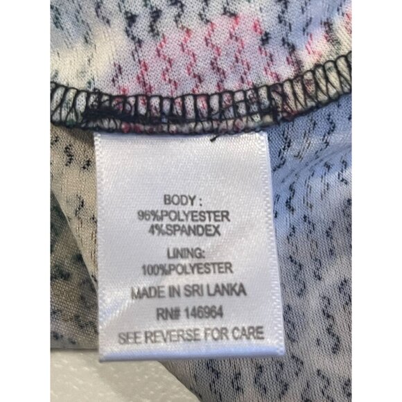 Robbie Bee Womens A line Dress Mock Neck Retro Design Brown Red Sz 2X - Picture 9 of 9